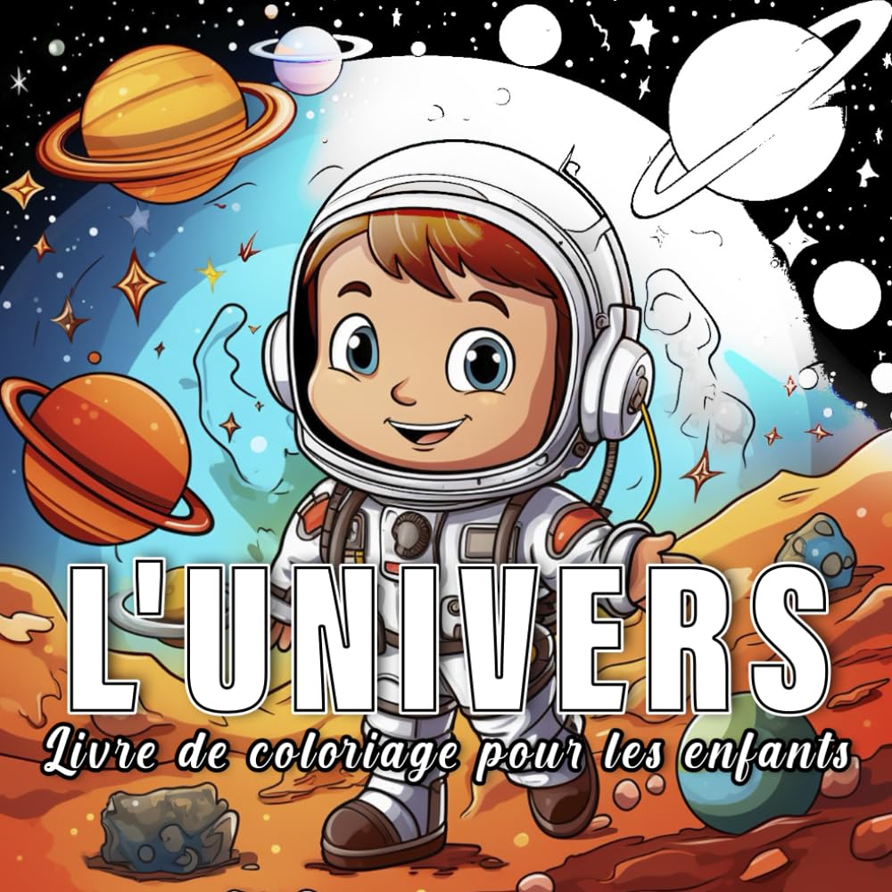 L'univers: livre de coloriage pour enfants avec 60 croquis de L'univers (Petits Mondes)