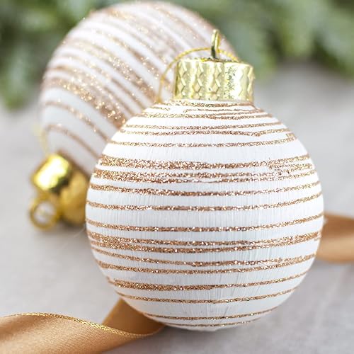Miniatura 3 de 12 bolas de Navidad de satén, adornos colgantes de seda para árbol de Navidad, decoración de lujo para el hogar para árbol de Navidad, corona,