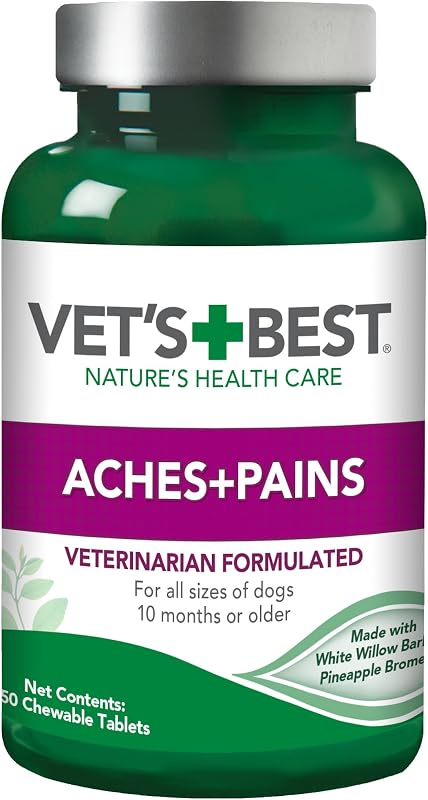 Hip & Joint Supplement for Dogs, Glucosamine, 50 Chew Tablets | Glucosamine, MSM & Bromelain Formula, Supports Joint Mobility & Comfort, Vet Formulated Daily Joint Supplement