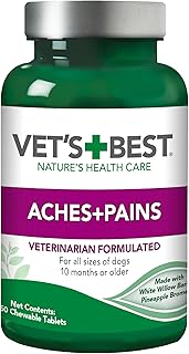 Vet’s Best Aches + Pains Dog Supplement, Vet Formulated for Dog Occasional Discomfort and Hip and Joint Support, 50 Chewab...