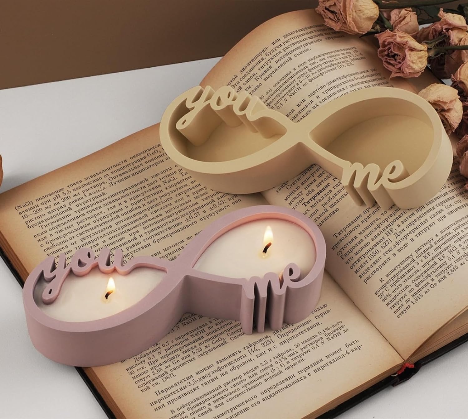 Love Candle Holder Resin Mold,Tray Container Trinket Dish Plate Mold image 3