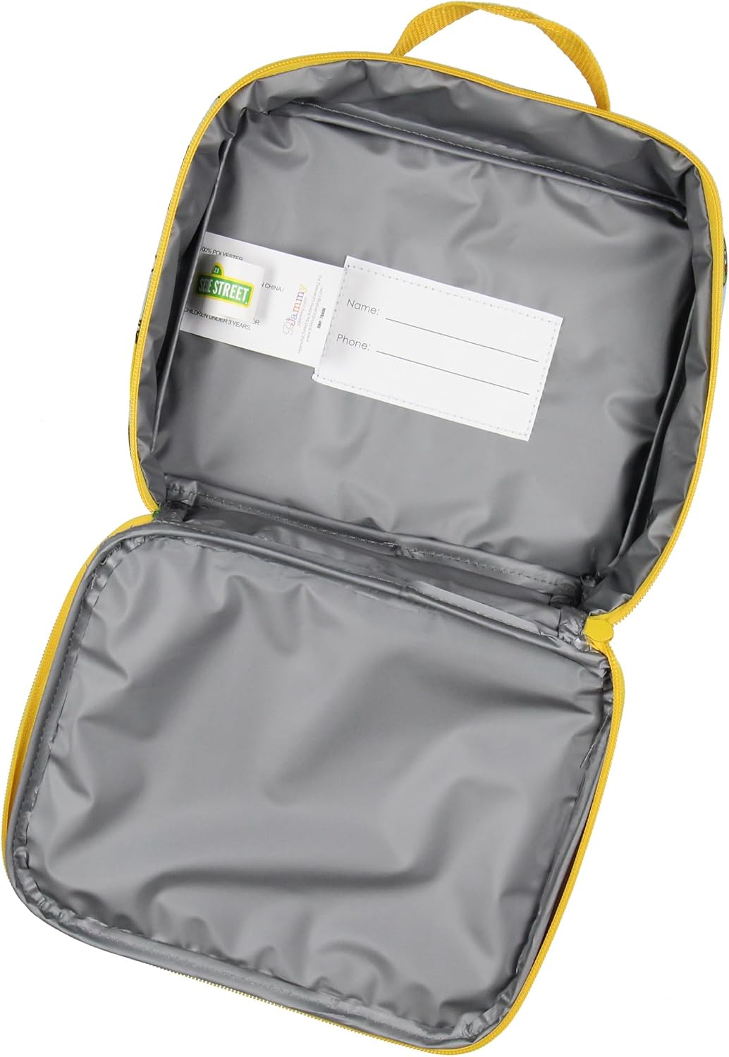 INTIMO Sesame Street Group Cookie Monster Elmo Big Bird 5 PC Mega Set Backpack Lunch Box Pencil Pouch Waterbottle Stickers 17" - Image 7