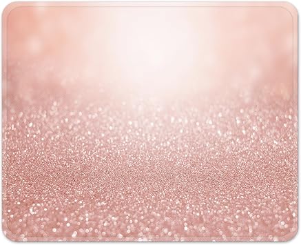 Mouse Pads, 9.5" x 7.9", for Laptop, Rose Gold Pink