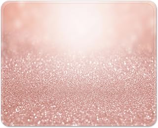 Mouse Pads, 9.5" x 7.9", for Laptop, Rose Gold Pink | Mousepad Desktop Computers Accessories Mini Office Supplies Mouse Mats
