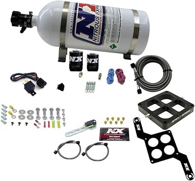 Nitrous Express - Dominator Single Entry Billet Crossbar RNC Nitrous Kit 250-750HP w/10lb Bottle 63870-10