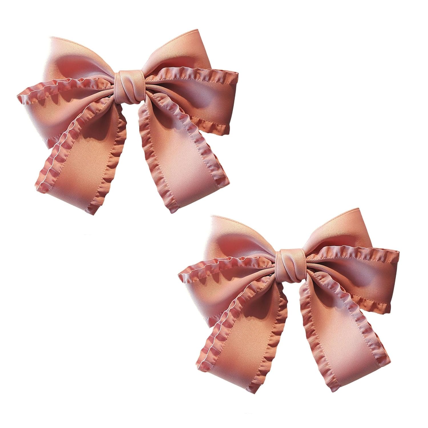 2pcs Solid Color Bows Hair Clips For Girls,Fancy Hair Accessories For Baby Toddlers Teens Kids(Pink) 2pcs Solid Color Bows Hair Clips For Girls,Fancy Hair Accessories For Baby Toddlers Teens Kids(Pink)