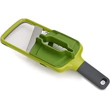 Joseph Joseph Multi-Grip Kitchen Mandolin Adjustable Vegetable Cutter and Onion Cutter 3 Slice Strength with Precision Handle Green 42