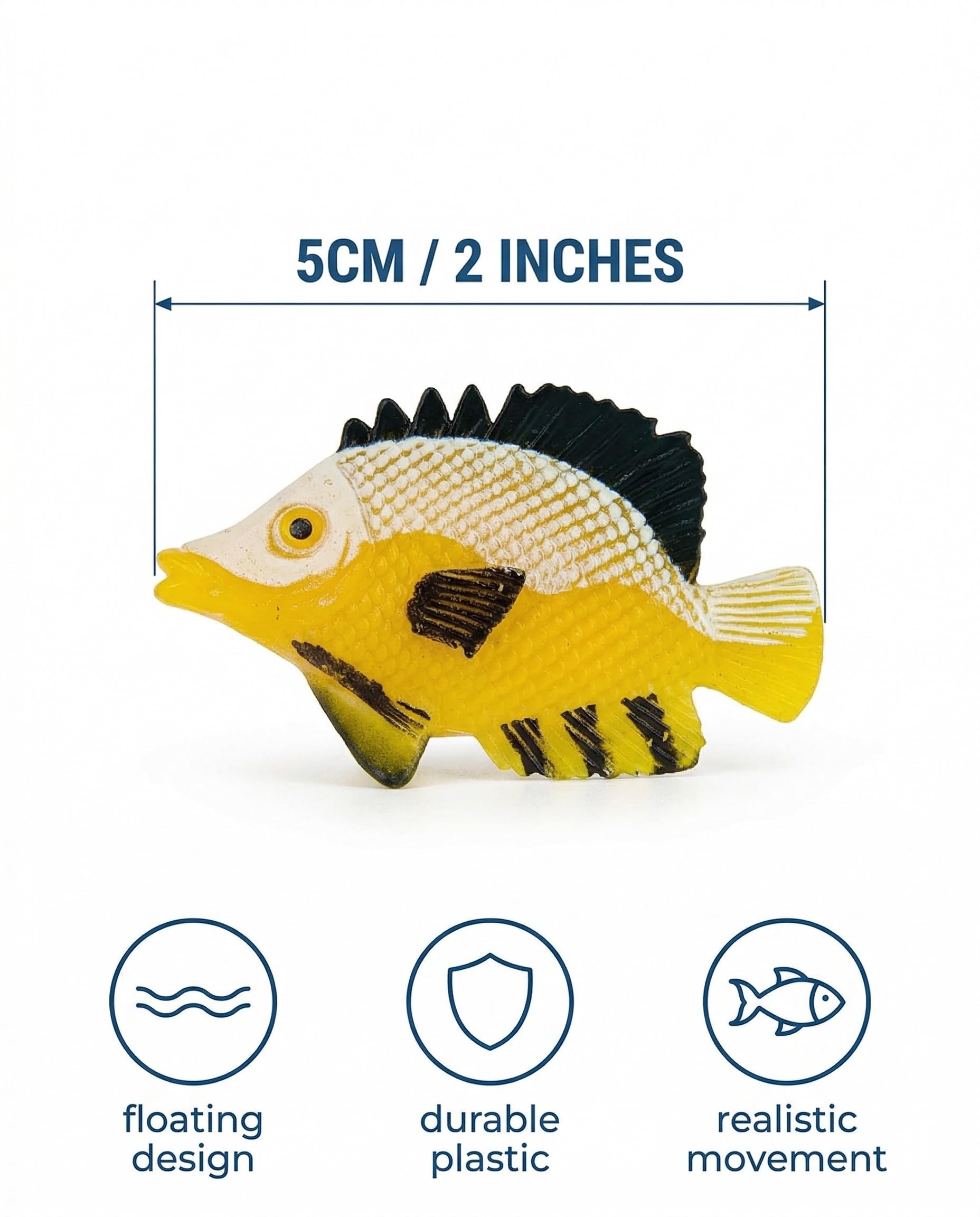 20 PCS Plastica Piccoli Pesci Finti Tropicali Pesce Tropicale Figura in Movimentopesci Galleggianti può Essere Sospeso per la Decorazione di Acquari, Pesce Finto, Stile casuale