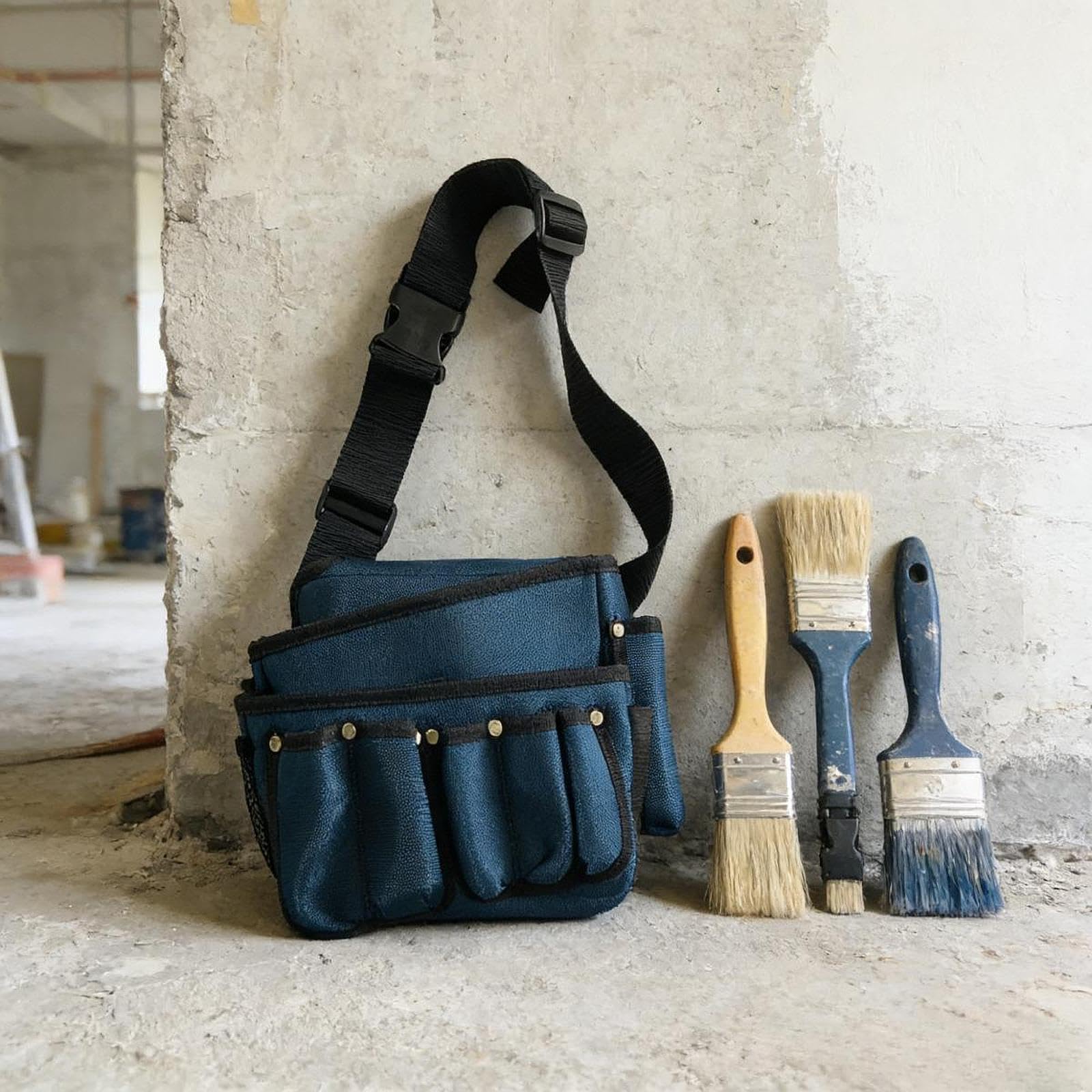 Organizador de Herramientas, Bolsa de Cinturón con Múltiples Compartimentos, Juego de Herramientas de Lona Resistente con Cinturón Ajustable, Ideal Pa, Ancho 30cm