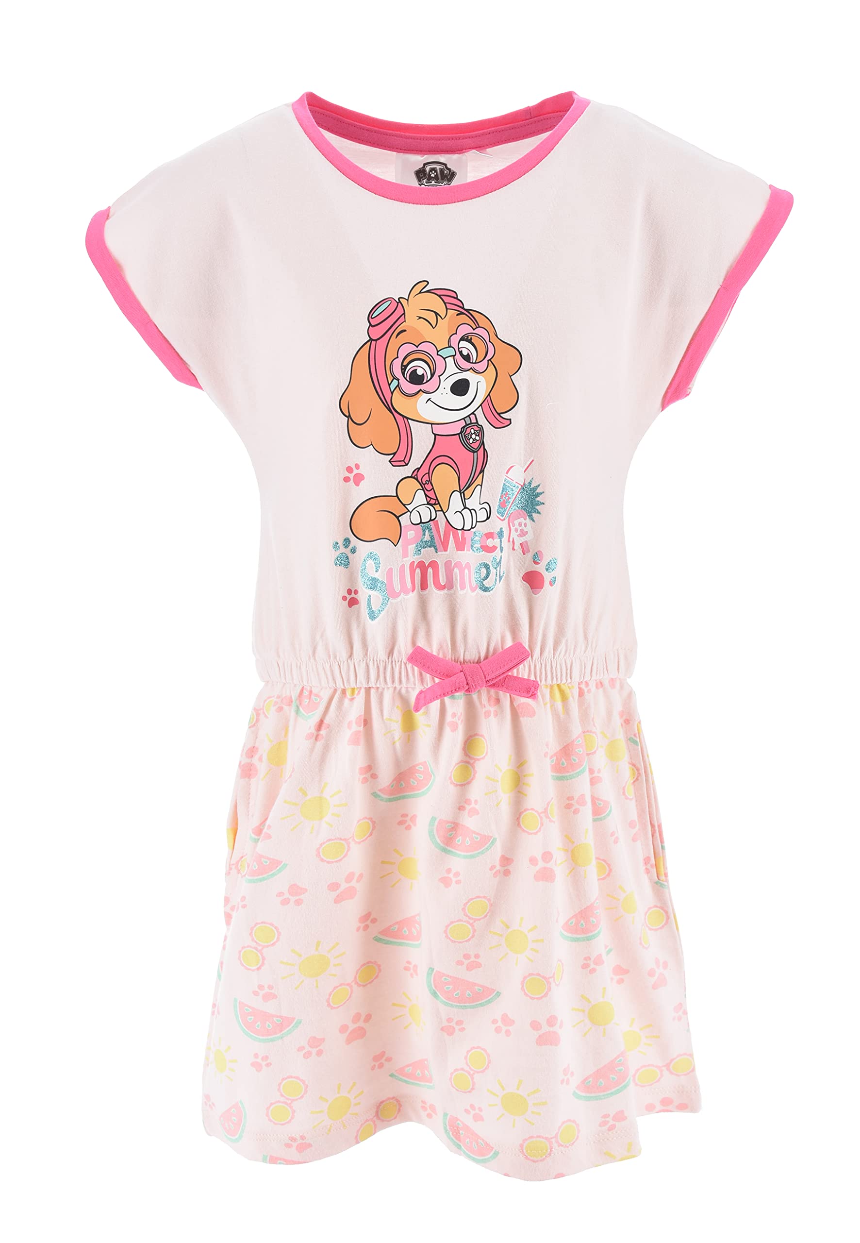 Vestito Paw Patrol Per Bambina - Abito Estivo In Cotone, Personaggio Skye - Foto 6