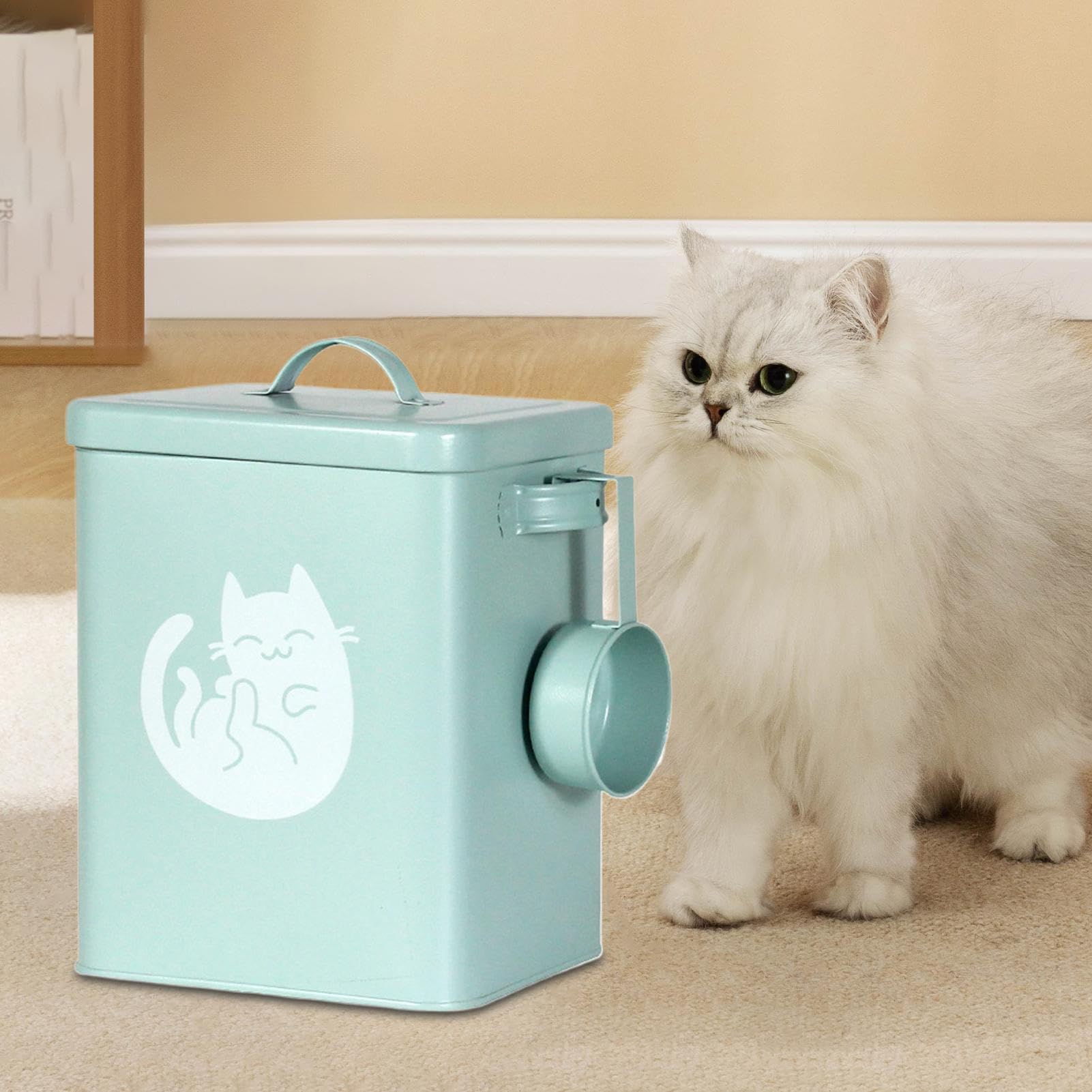 Contenitore per Conservare Cibo per Cani Contenitore Ermetico Antiumidità | Recipiente Alimento Canino Gatti Cuccioli Topi Cucina Riso Cereali Farina Soia Dispensa Casa Garage Fie