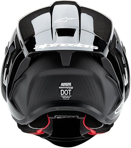 Miniatura 3 de Alpinestars Supertech R10 Solid Helmet, Carbon Shell, CE-Certified, Advanced Ventilation & Fit