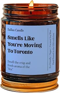Sallas Smells Like You're Moving to Toronto Ontario Candle, Toronto Canada Candle Decoration Candle, Toronto Moving Gift, 4oz & 9oz