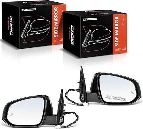 Miniatura 10 de A-Premium Espejo eléctrico para puerta del lado del conductor, compatible con Toyota RAV4 2013 2014, espejo retrovisor exterior plegable manual con