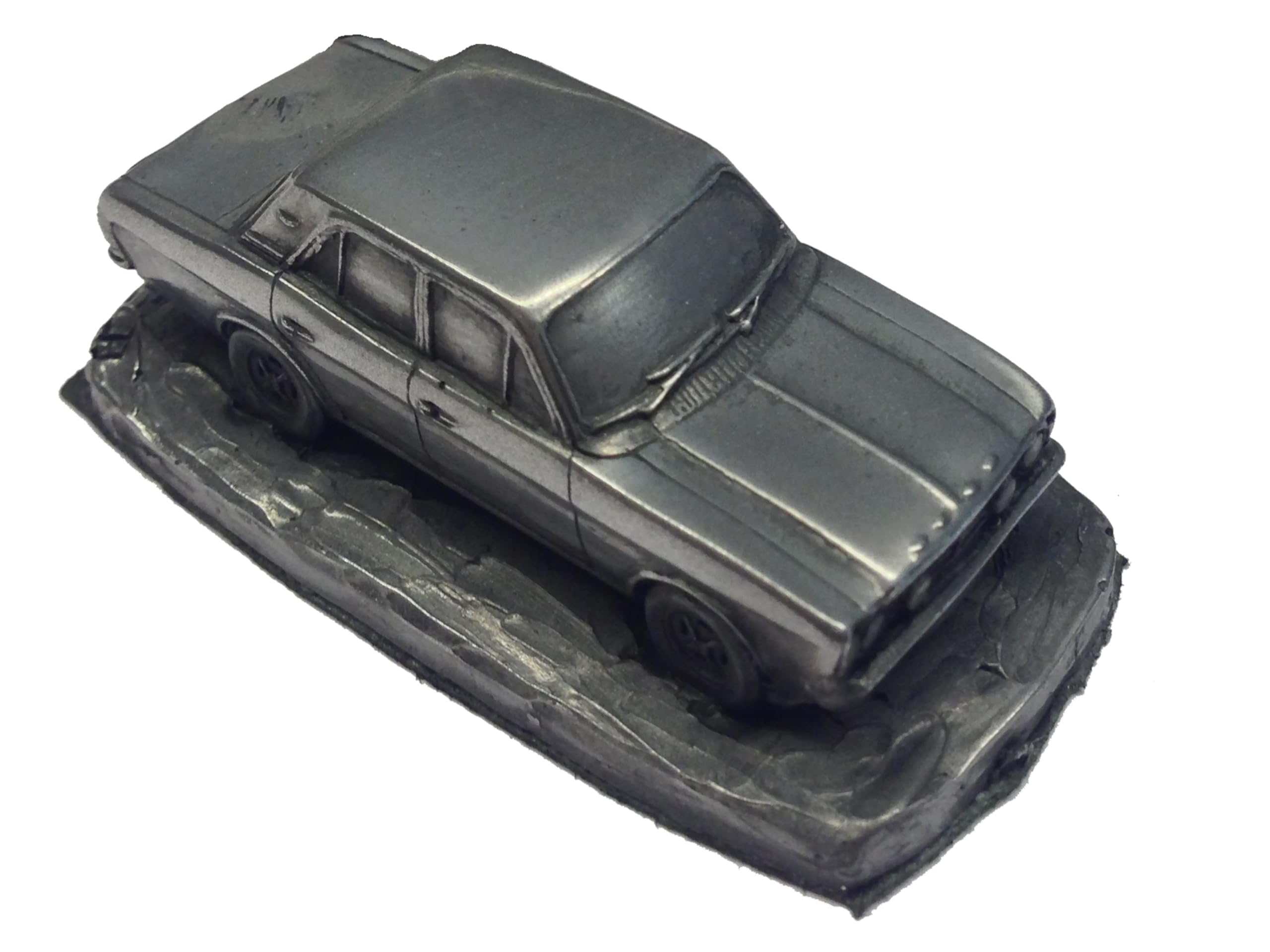 Classic British car Cortina 1600E (Mk2) ref83 Pewter Effect 1:92 Scale model vehicle