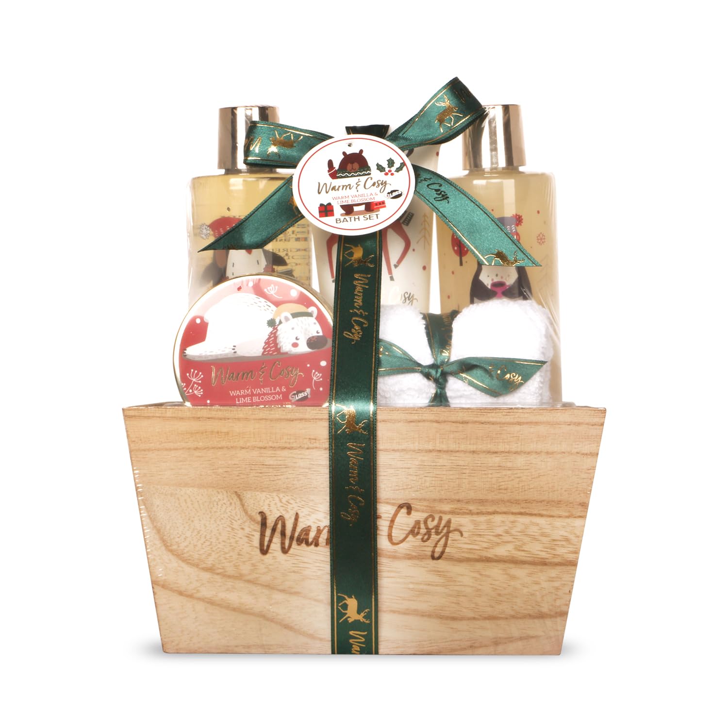 GLOSS ! Coffret Bain Warm & Cosy – Soin & Relaxation – Parfum Doux – Idée Cadeau Nature – Bois
