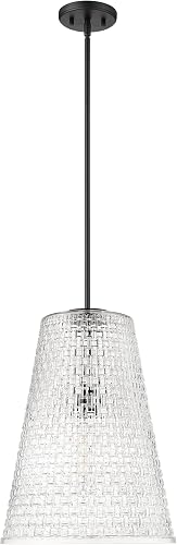 ML Lighting 20701-MB Saben 1-Light Pendant Light in Matte Black Finish