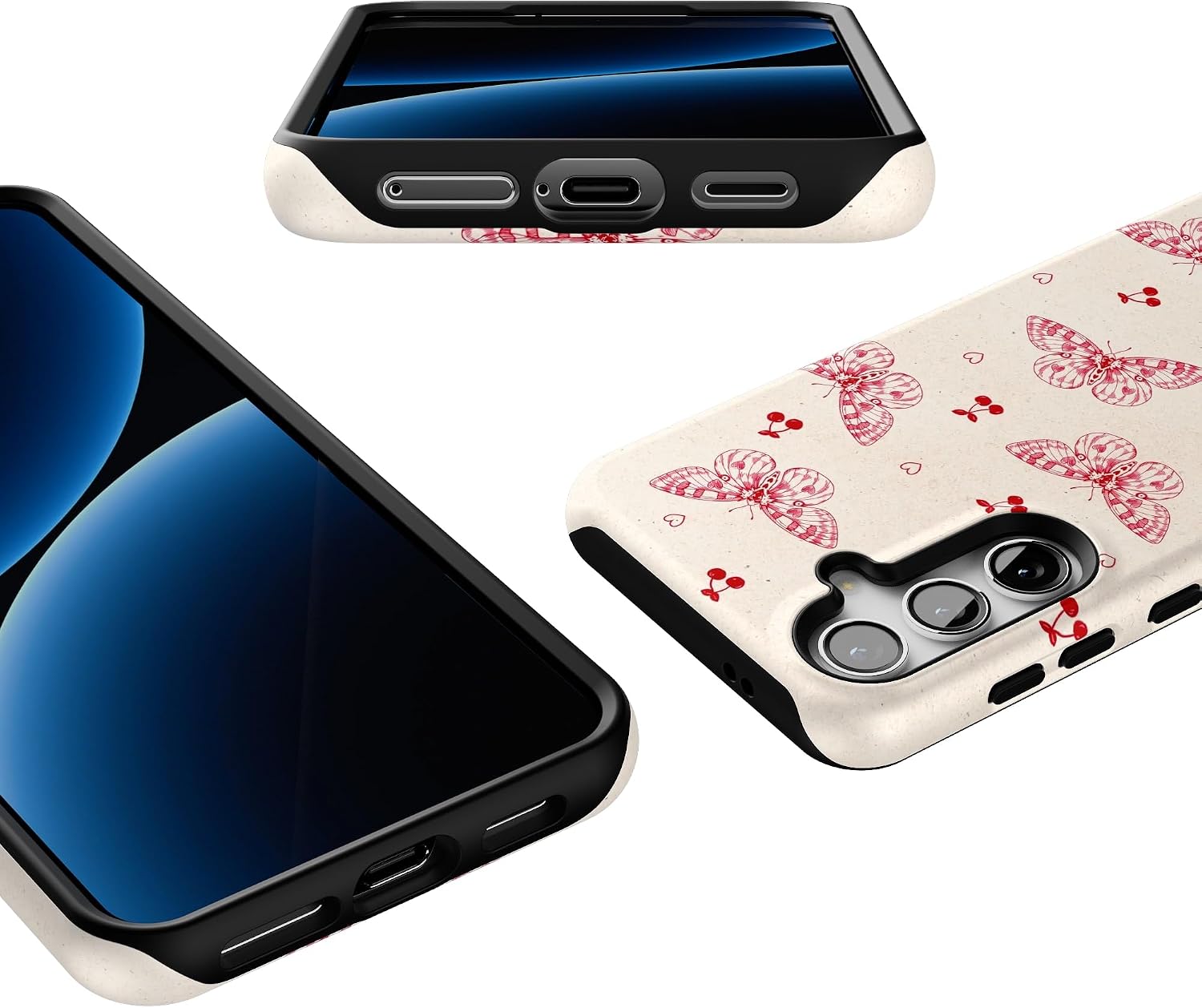 Casely Galaxy S24 Case | Heart Flutters | Butterfly | Essential Slim Dual-Layer Protective Design