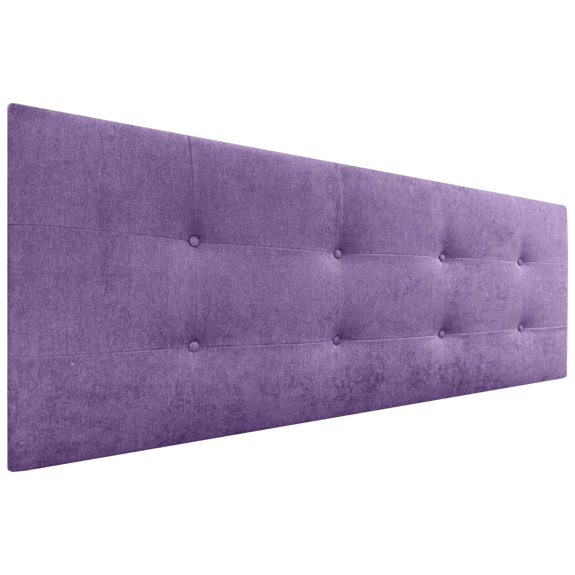 DHOME Cabecero, Cabezales de Cama Acolchado Capitoné 8cm de Grosor. Cabezal tapizado ACUALINE Tela y Polipiel. Cabeceros de Cama Matrimonio e Individual (Tela Lila, 145cm (Camas 120/135/140))