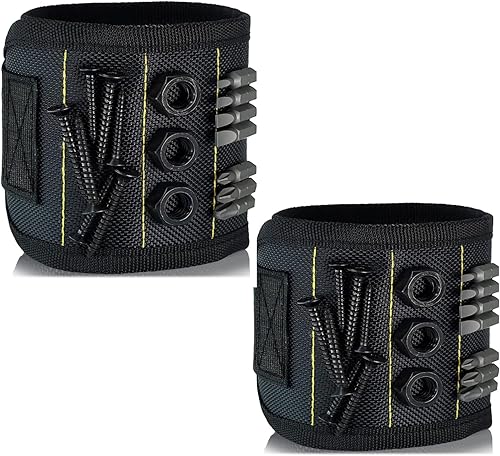 Pulsera magnética para herramientas, padre, colega, 15 imanes integrados, tamaño ajustable, adecuada para fijación con tornillos, clavos y llaves (1)