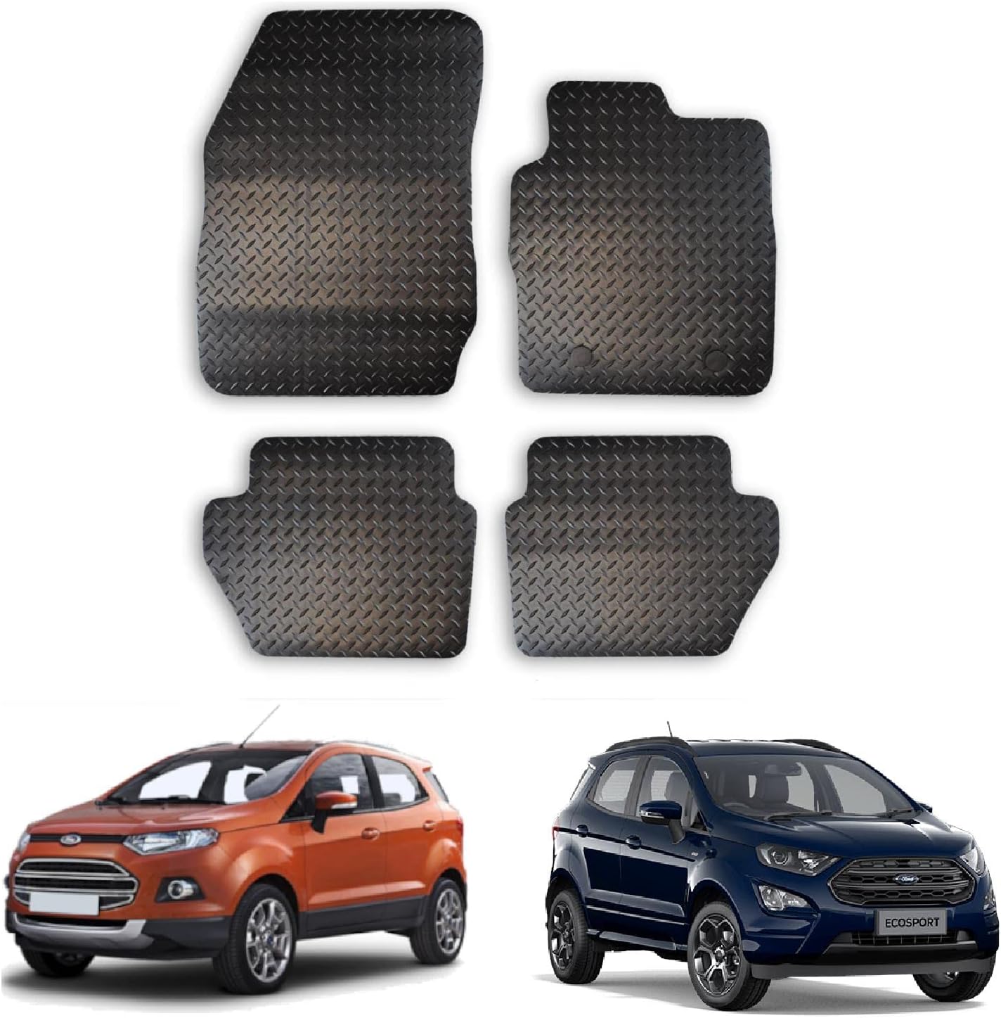Car Mats for Ford Ecosport (2014+) Tailored Fit Rubber Floor Mat Set