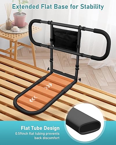 Miniatura 5 de Barandillas de cama AMOVO para adultos mayores, rieles de seguridad para cama de ancianos, rieles de protección de cama extendidos con mango, riel