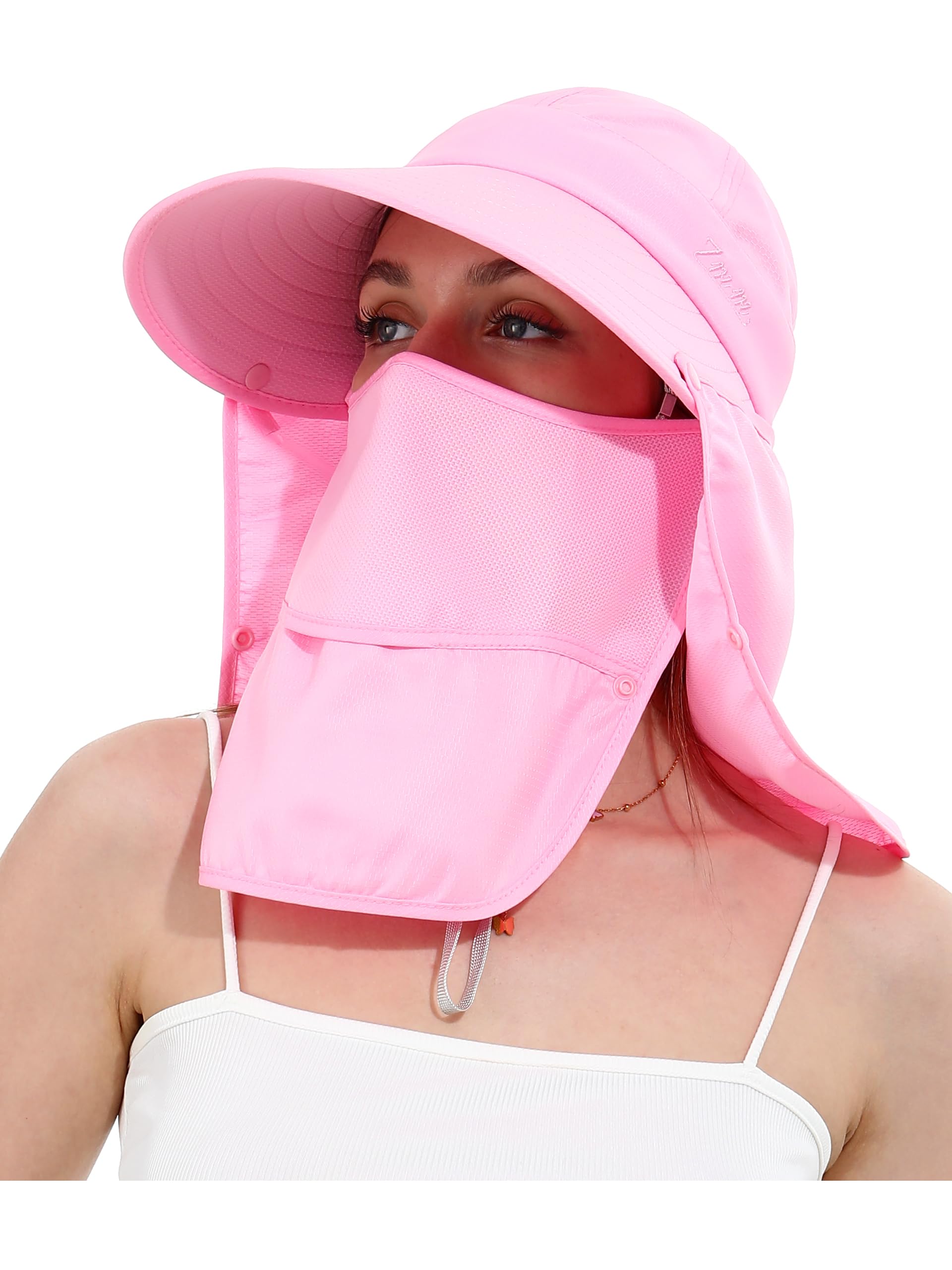 Chapeau de soleil de plage avec couvre-nuque détachable
