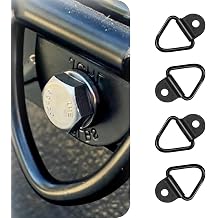 4 PCS V Ring Tie Down Anchors, Heavy Duty Metal Truck Bed Tie Down Anchors Rings, 1000 Lbs Bed Tie Down Anchor Pickups Rail Accessories, Universal for Pickup Truck Trucks Trailers Black