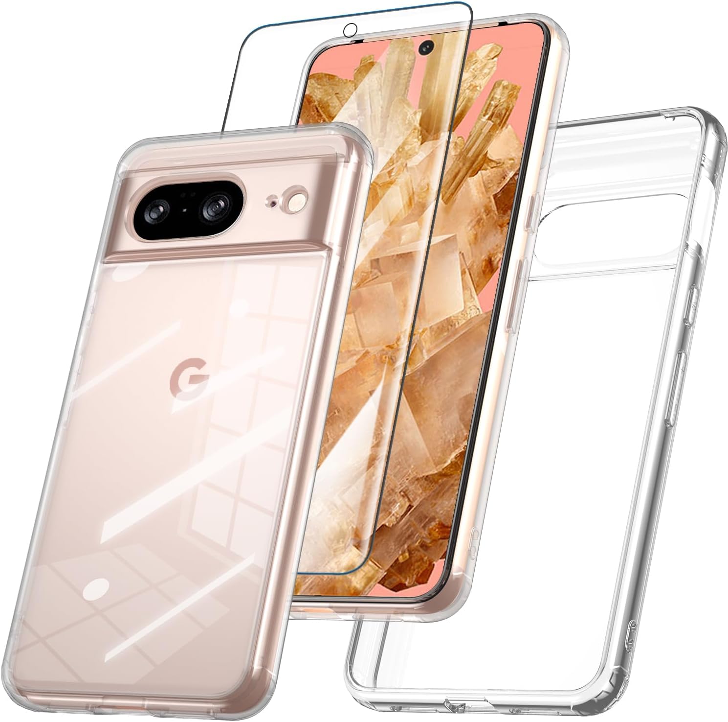 Google Pixel 8 Case – Langlebiger Schutz – Fleckenabweisendes Silikon – Schutzhülle Für Android-Smartphones – Charcoal