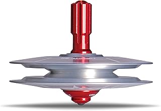 UFO Tops - Height 611 | Metal Spinning Top | Inspired by The 1986 Soviet Union UFO Incident | Cosmic Silver Aluminum UFO Body and Fireball Red Power Core™
