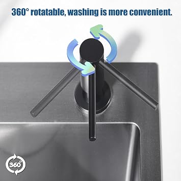 Soap Dispenser for Kitchen Sink Matte Black, Countertop Sink Soap Dispenser