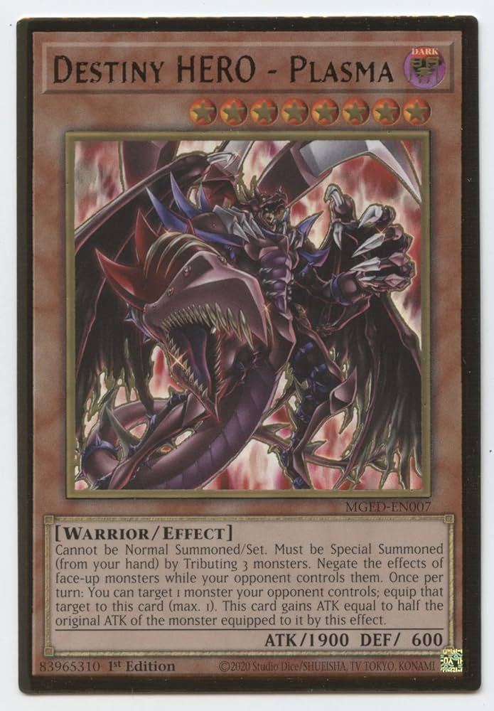 Amazon.com: Destiny Hero - Plasma - MGED-EN007 - Premium Gold Rare