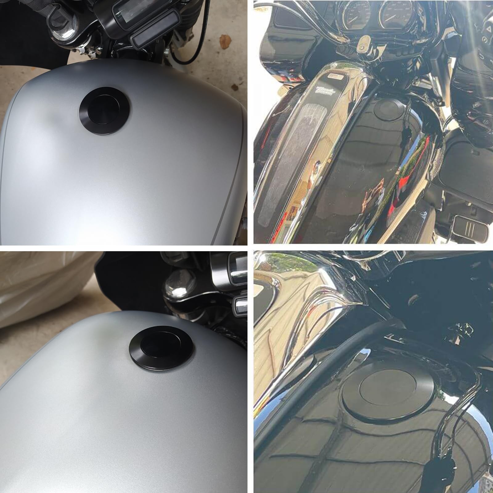 Amazon.com: FVMOTO CNC Pop-up Flush Mount Vented Low-Profile Gas 