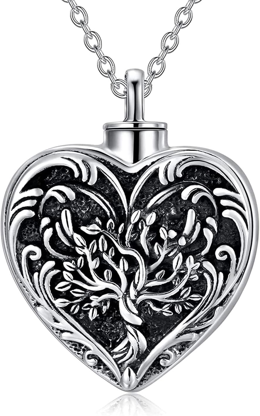 Crystal Cross halsketting voor as, roestvrij staal, keepsake