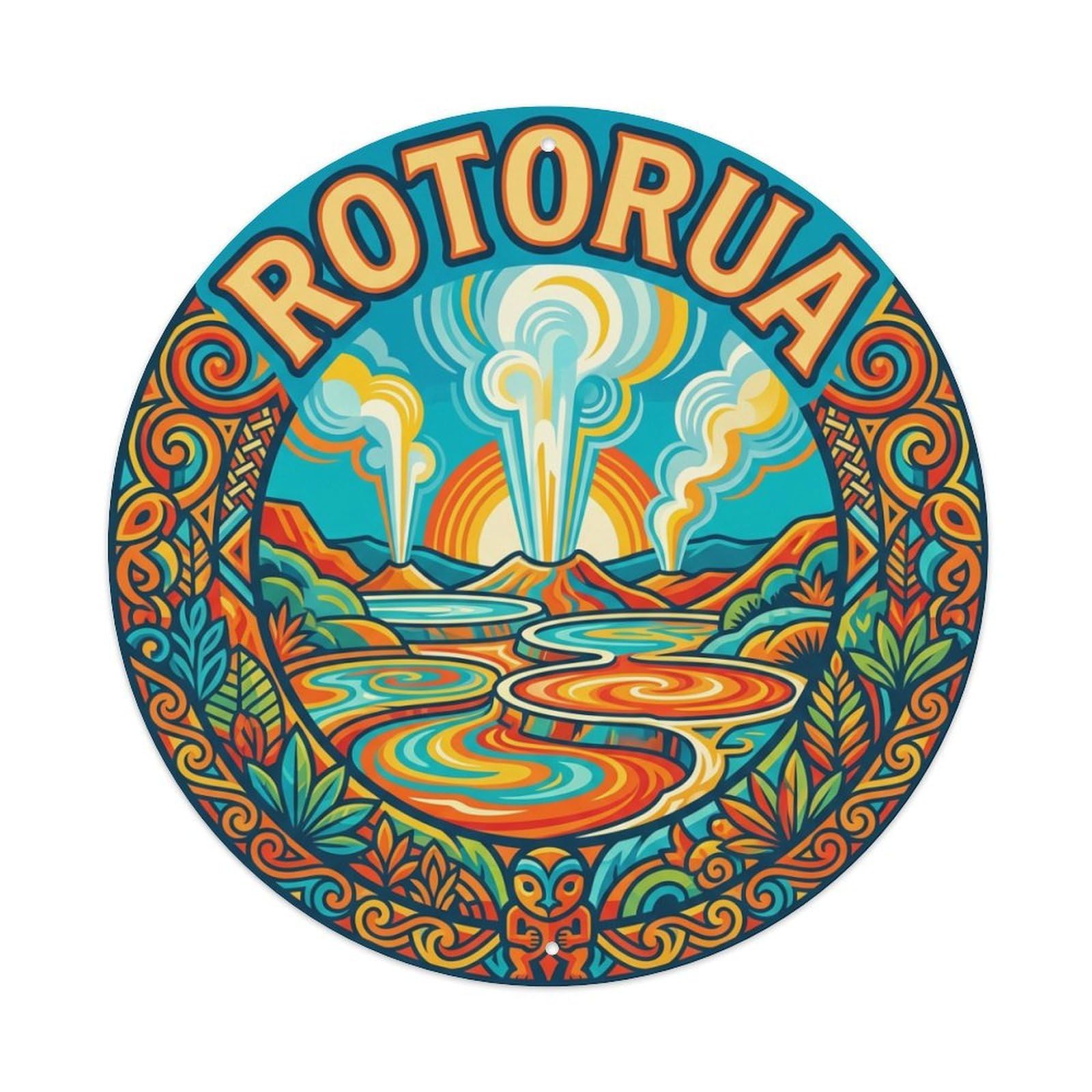 Travel Retro New Zealand Rotorua Metal Tin Sign