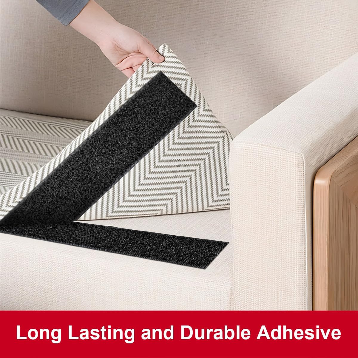 2 Inch x 33 Feet x 2 Rolls Hook and Loop Tape, Nylon Heavy Duty Hook and Loop Tape Strips, Excellent Grip, Interlocking Tape,for Sewing, Crafting,DIY,Wall Adhesive Strips
