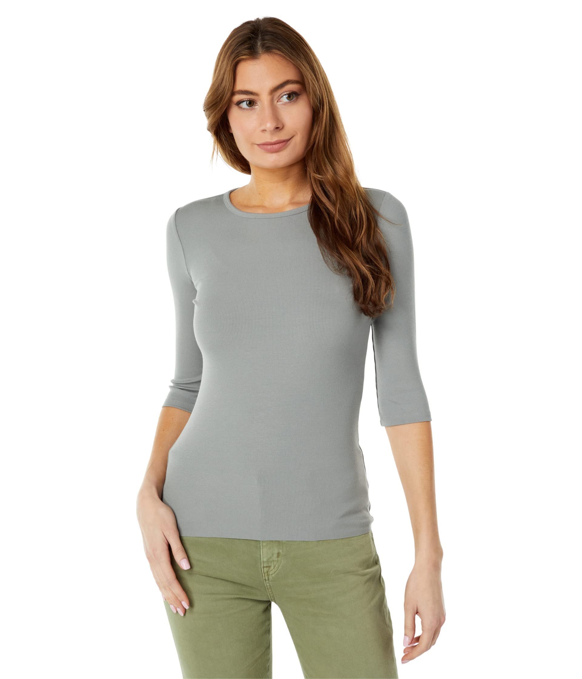Vince Women's Elbow Sleeve Crew Neck Top