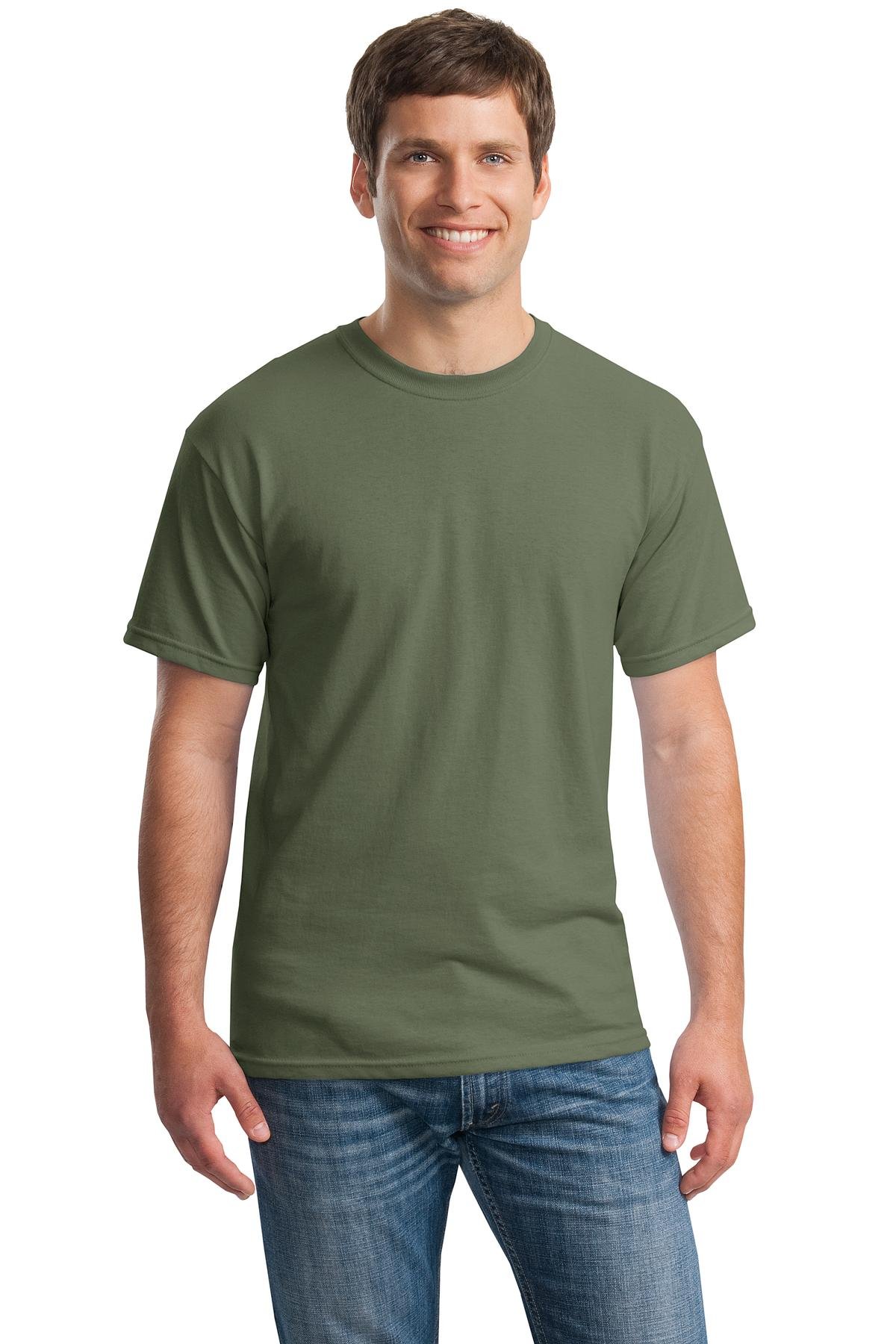 Gildan Men's Military Green Ultra Cotton Tee Extended Sizes, 3XL