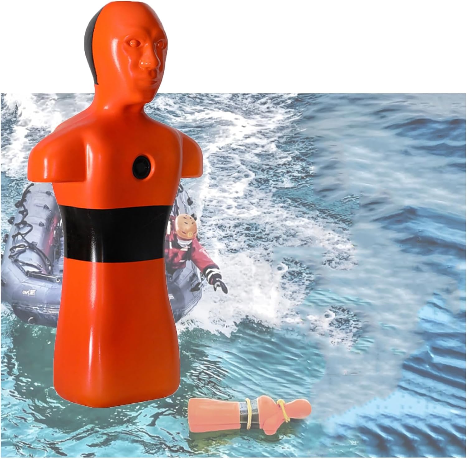 Drowning Prevention Teaching Tools,PE Fire Training Drill Model,Water Simulation Training Dummy,Rapid Drainage,No Assembly Required(Orange)
