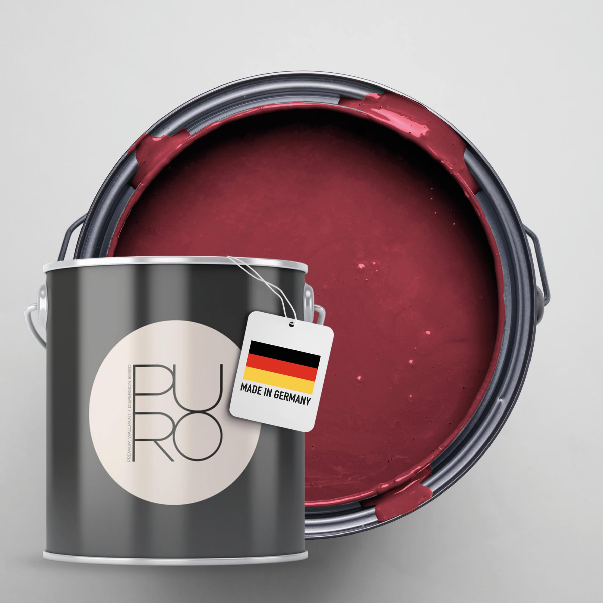 Livingwalls PURO Premium peinture murale c2020 - Peinture pour pièces d'habitation et bureaux avec un très haut pouvoir couvrant - couleur mate de haute qualité en rouge - 2,5l