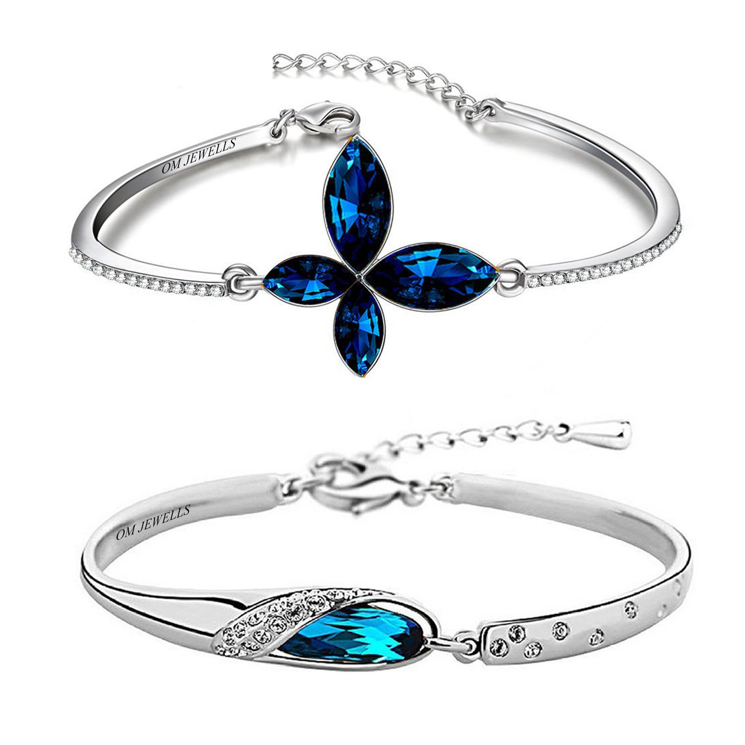 Om Jewells Fashion Jewellery Combo Of Delicate Butterfly Bracelet And Classic Rhodium Bracelet Made For Girls And Women CO1000052 (B075D8XR27) Amazon Price History, Amazon Price Tracker
