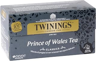 Twinings, Prince of Wales Tea, Miscela di Tè Orientali, 25 Filtri