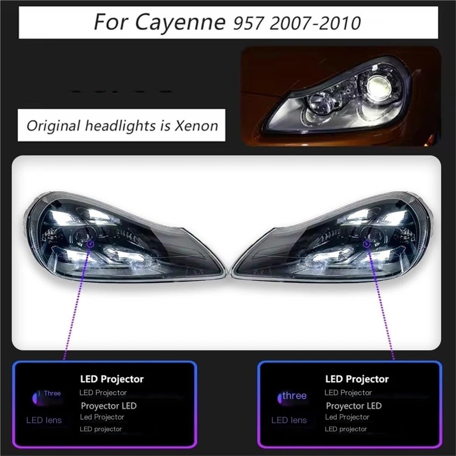 Do Cayenne 957 2007-2010 Części pasujące do reflektorów