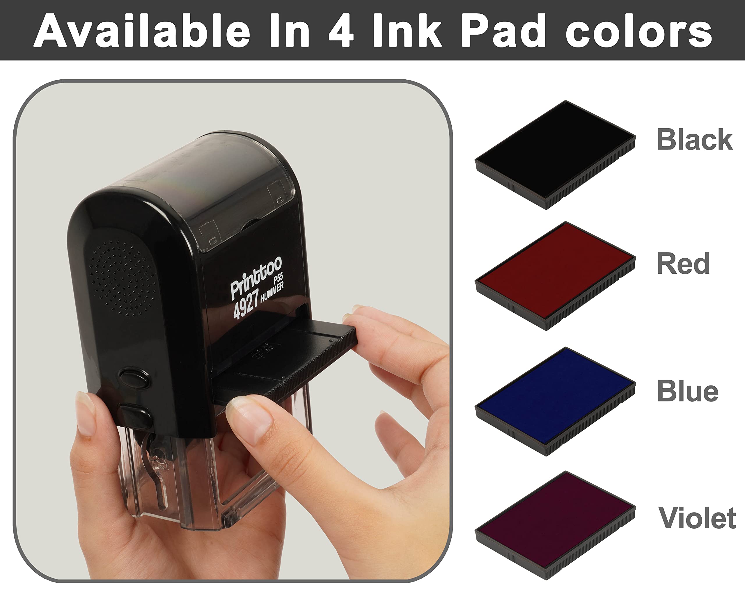 Sello Personalizado Autoinntado Printtoo - 60x40mm, Texto O Logo, Miles De Impresiones