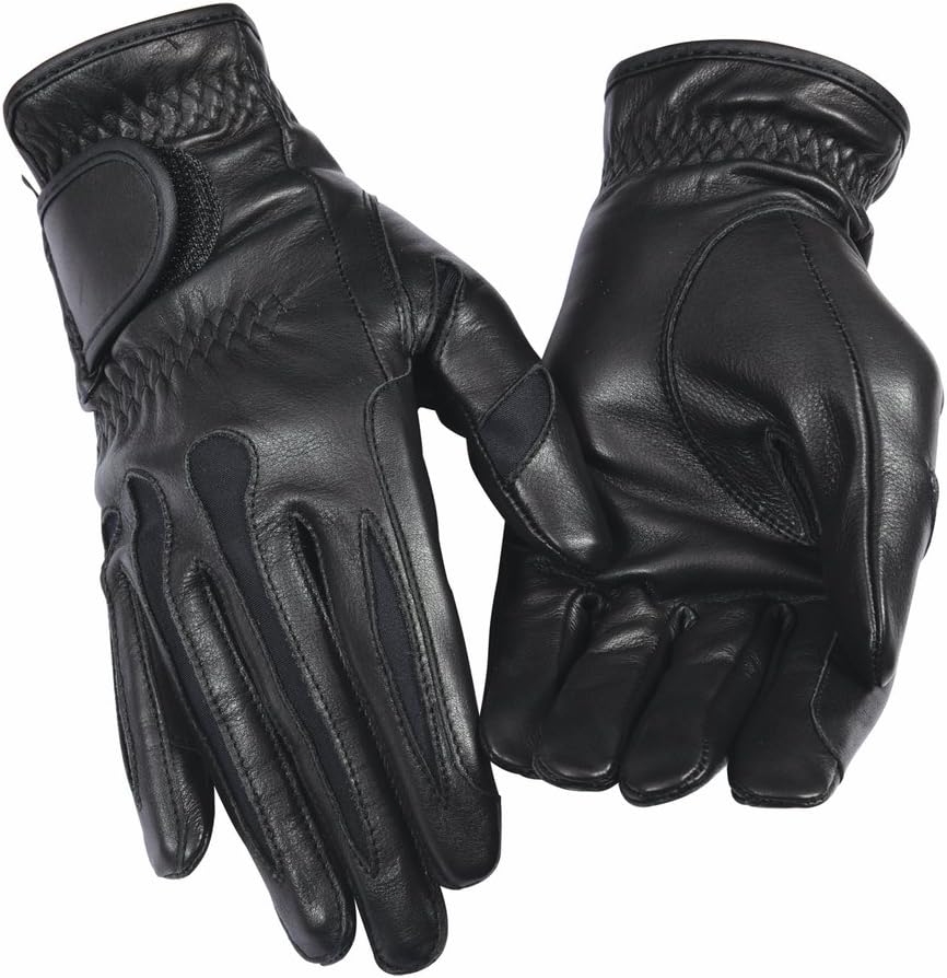 Equine Couture Ladies Stretch Leather Riding Gloves