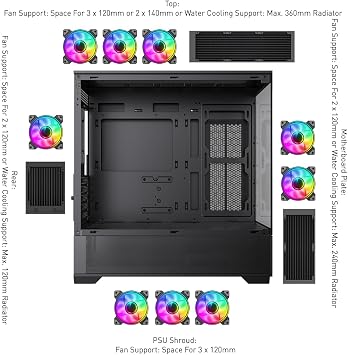 GAMEMAX Vista MB Black Micro-ATX Tower Computer Case