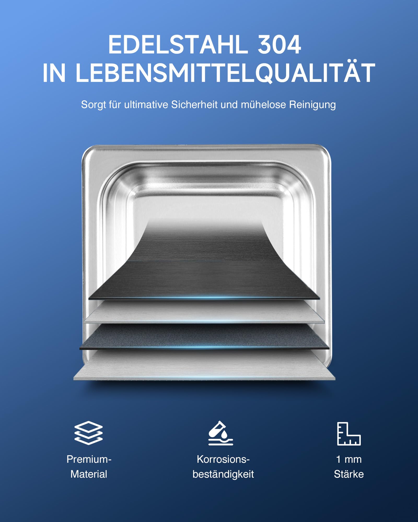 CREWORKS Ultraschallreinigungsgerät 2L (Echtes Volumen) Ultraschallgerät Ultraschallreiniger Edelstahl mit Heizung & Digital Timer für Brillen, Schmuck, Uhren, Zahnprothesen, Münzen, inkl. Korb