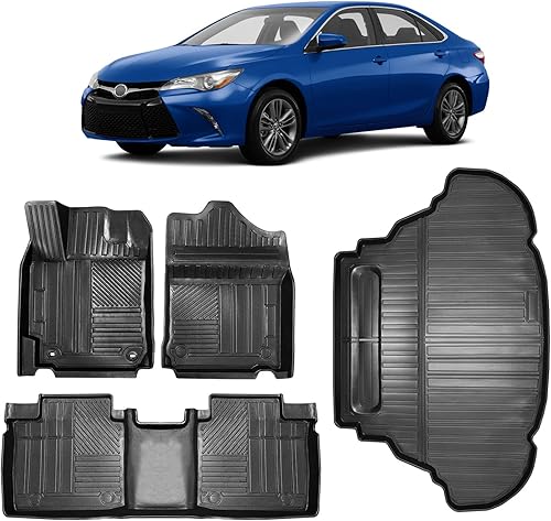 Miniatura 25 de Compatible para Toyota Highlander 2014-2019 Alfombrilla de carga alfombrilla de respaldo 2 en 1 Todo Clima Forro de Carga TPE para Accesorios Toyota