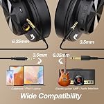 OneOdio A70 Fusion Bluetooth Over Ear Headphones with 72H Playtime, Studio DJ Headphones with Share-Port, Wired and Wireless Recording Headphones with Stereo Sound for Electric Drum Piano Guitar AMP