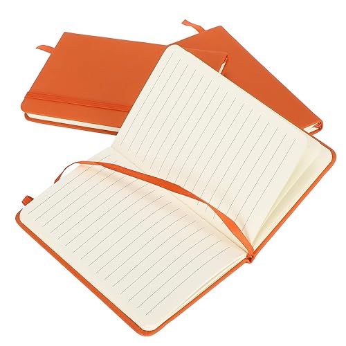 Miniatura 6 de Paquete de 3 bloc de notas, cuaderno A6 con correa de esquinas redondeadas, bloc de notas de negocios portátil para diario, oficina, notas,